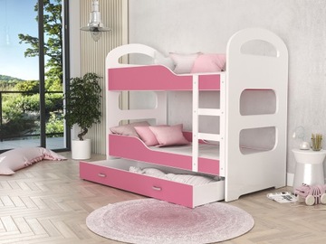 Кровать двухъярусная 160х80 белый синий HECTOR