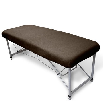 Prześcieradło frotte na stół (60-70x180cm) brązowe