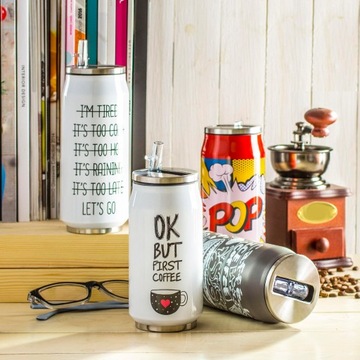 ТЕРМОКРУЖКА ТЕРМОШКОЛЬНАЯ АВТОМОБИЛЬНАЯ БАНКА 350МЛ