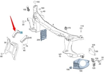 WSPORNIK UCHWYT PASA PRZÓD MERCEDES VITO W447