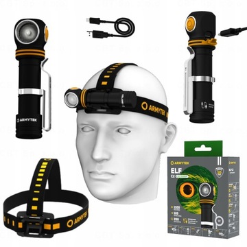 LATARKA WIELOFUNKCYJNA CZOŁÓWKA ELF MICRO-USB WHITE 1100 lm MOCNA IP68 LED