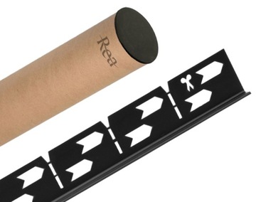 Откос для душа 120CM MAT BLACK Правый - REA