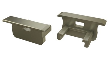 Боковая заглушка из нержавеющей стали для встраиваемого профиля LUMINES B для гипсокартонных плит.