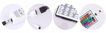 Светодиодная лента RGB 5050 5м IP65 блок питания + пульт ДУ КОМПЛЕКТ