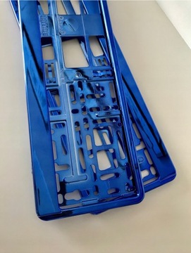 Рамка номерного знака металлизированный хром, разные цвета, 2 шт.