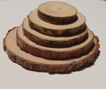 Деревянные ломтики, 300 шт., 2-7 см, деревянные диски, ломтики.