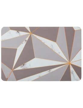 MATA ŁAZIENKOWA SZYBKOSCHNĄCA GEOMETRIA SZARA 60X40