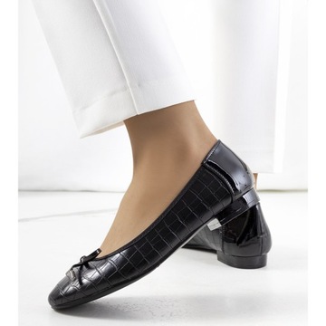 Черные балетки из экокожи размер 38