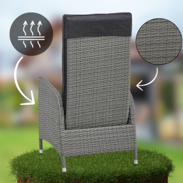 Складное кресло Technorattan Grey Chair 4 шт Брисбен