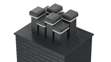 FLATLINE низкий прямоугольный дымоход, ЧЕРНЫЙ