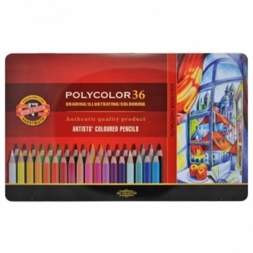 ZESTAW KREDKI ARTYSTYCZNE KOH-I-NOOR POLYCOLOR 36