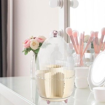 Поворотная витрина с органайзером для макияжа для переодевания в общежитии.