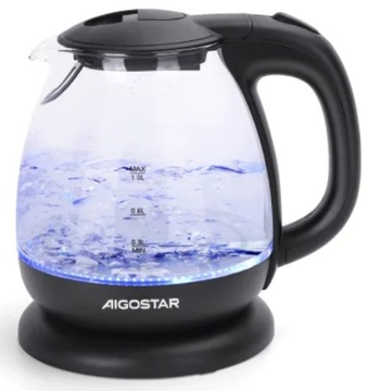 Aigostar Mini szklany czajnik elektryczny 1L 2200W