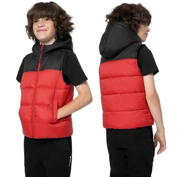 КУРТКА С РУКАВАМИ ДЛЯ МАЛЬЧИКОВ 4F НА ОСЕННЕМ ПУХЕ, СТЕГАНЫЙ ЖИЛЕТ SS23M079