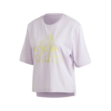 DAMSKI LILIOWY T-SHIRT ADIDAS R. M OVERSIZE