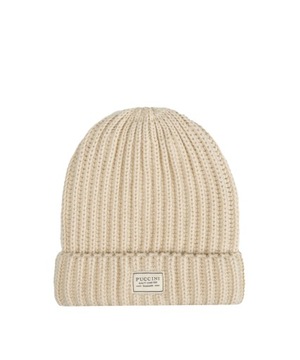Czapka Zimowa Damska Męska Beanie PUCCINI Jasnobeżowa CZ2314 6B