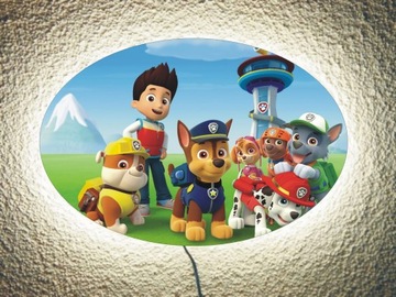Настенный светильник PAW PATROL, пульт дистанционного управления, опционально