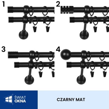 МЕТАЛЛИЧЕСКИЙ КАРДИН FI 19 ДВОЙНОЙ 300 СМ, ЧЕРНЫЙ