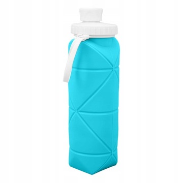 SILIKONOWA SKŁADANA BUTELKA NA WODĘ 600ML