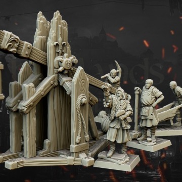 Medieval Trebuchet and Crew - Trebusz i Załoga