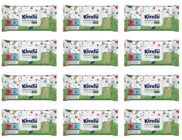 12x Chusteczki Kindii Natural Balance 60 szt