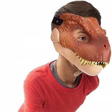 3D Maska Dino, dino z ruchomą szczęką, niebieski