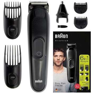 MASZYNKA TRYMER DO BRODY WŁOSÓW BRAUN MGK3220 6w1