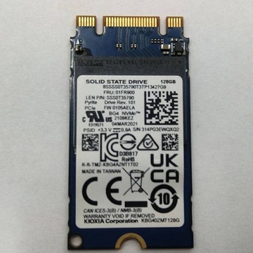 Твердотельный накопитель Kioxia SSS0T35790 128 ГБ M.2 PCIe