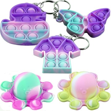 5x POPIT FIDGET PUSH BUBBLE Brylok Antystres