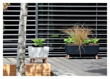 Цветочный горшок Gracia Square DGTL 300 светло-серый