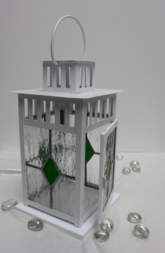 Витражный фонарь Фонарь зеленый акцент Garden Home