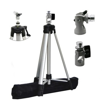 HILDA STATYW TRIPOD TRÓJNÓG POZIOMICY MOCNY 1,5 M + ADAPTER DLA REGULACJI