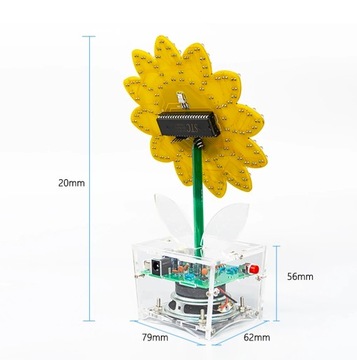 Głośnik z Bluetooth i efektami świetlnymi led słonecznik diy kit