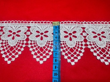 GIPIURA gipiura KORONKA 7 cm 8 cm BIAŁA wzór 7146