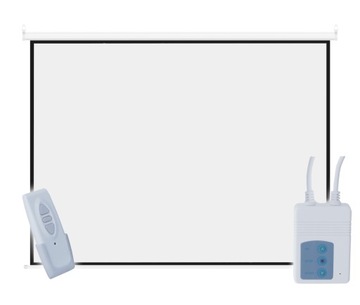 ЭЛЕКТРИЧЕСКИЙ ПРОЕКЦИОННЫЙ ЭКРАН 84 ДЮЙМА 1:1 213x213 ПОТОЛОК/СТЕНА + ДИСТАНЦИОННОЕ УПРАВЛЕНИЕ