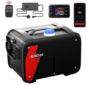 OGRZEWANIE POSTOJOWE 8KW 230V 12/24V NAGRZEWNICA DIESEL BLUETOOTH LCD