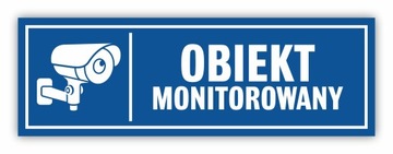 Tabliczka OBIEKT MONITOROWANY 30x10 cm UV PROMOCJA