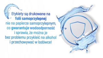 Etykiety naklejki na wódkę WESELE 7,4x10cm 39szt.
