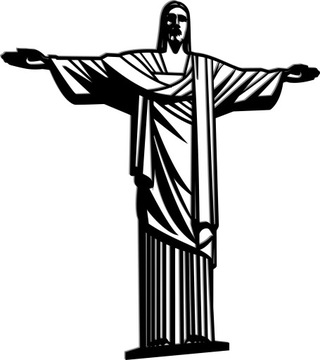 AŻUROWY PANEL OBRAZ ŚWIĘTY JEZUS Z RIO 80CM KOLORY