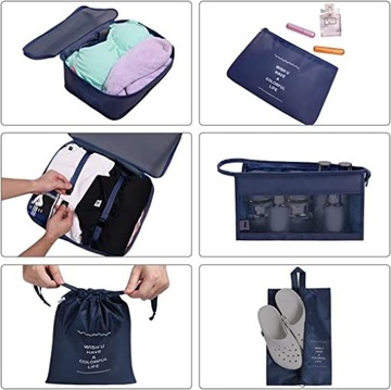 9X УПАКОВКА-ОРГАНИЗАТОР ЧЕМОДАН ДОРОЖНЫЕ СУМКИ ДЛЯ ОТДЫХА В АЭРОПОРТУ