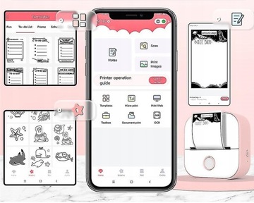 МИНИ-ТЕРМОПРИНТЕР PHOMEMO T02 ДЛЯ ФОТОЗАПИСОК И САМОКЛЕЯЩИХСЯ ЭТИКЕТОК