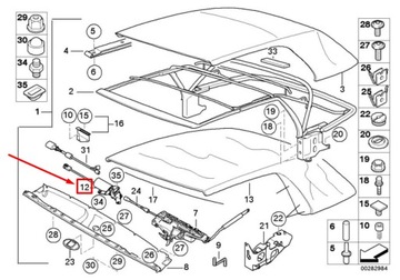 BMW 6 CABRIO E64 CONVERTIBLE LOCK MOTOR 67618370816 8370816