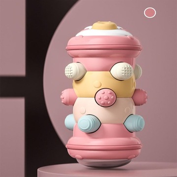 Игрушка Монтессори Игра, развивающая моторику и развивающую сообразительность розового цвета.