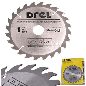 TARCZA DO DREWNA PIŁA WIDIOWA 180 X 30 mm 24T