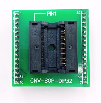 SOIC32 / SOP32 / SO32 — DIP32 1:1 Адаптер ZIF Wells CTI