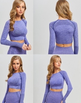 УКОРОЧЕННЫЙ ТОП GYM GYM PUSH UP БЕСШОВНЫЙ ГИБКИЙ