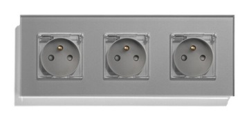 GNIAZDKO ELEKTRYCZNE SZKLANE POTRÓJNE HERMETYCZNE