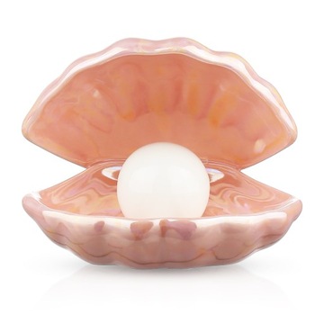 BEZPRZEWODOWA DESIGNERSKA LAMPKA NOCNA CERAMICZNA LED MUSZLA PERŁA