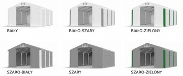 Прочная стальная складская палатка DAS 620P 4x6 м [2,5 м]