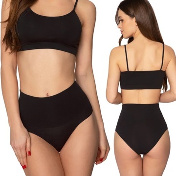 GATTA PANTY CORRECT majtki z wysokim stanem WYSZCZUPLAJĄCE - L